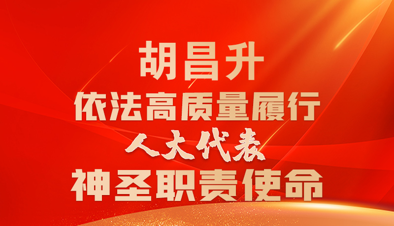 图解|胡昌升:依法高质量履行人大代表神圣职责使命