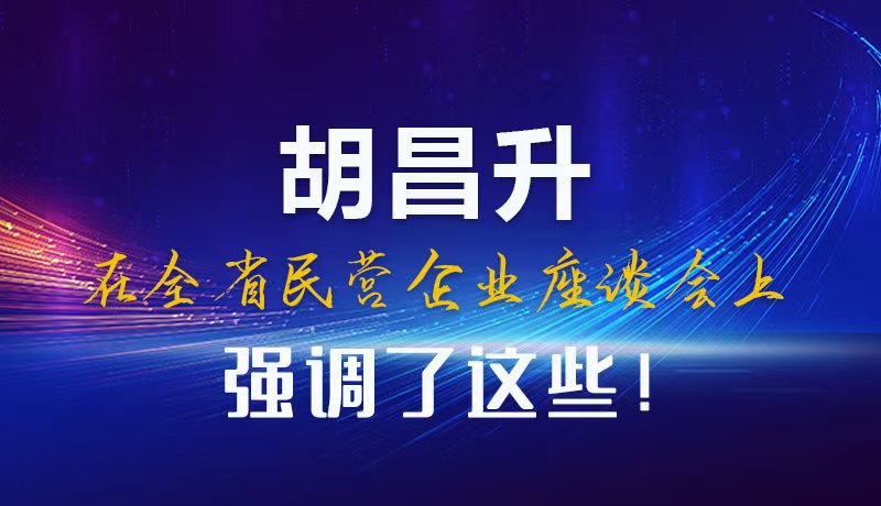 图解|胡昌升在全省民营企业座谈会上强调了这些