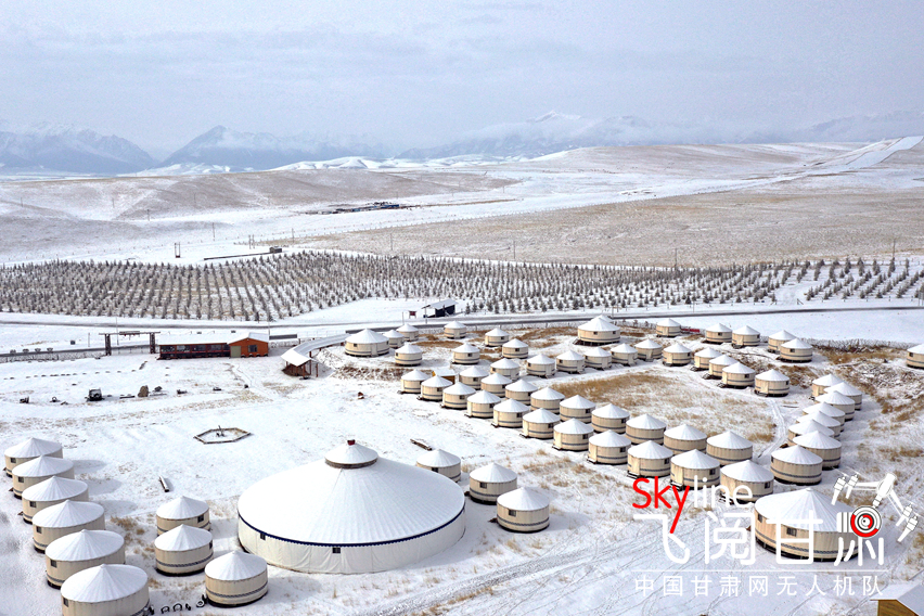 【飞阅甘肃】山丹马场：白雪盖春色 洗荡祁连千万春