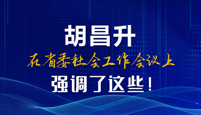 图解|胡昌升在省委社会工作会议上强调了这些!