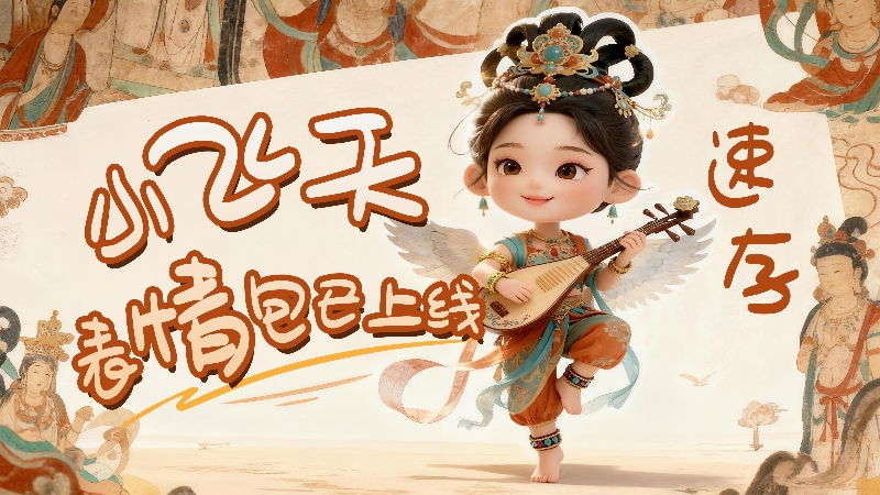 【何以中国·壁画里的中国】小飞天表情包已上线,速存!