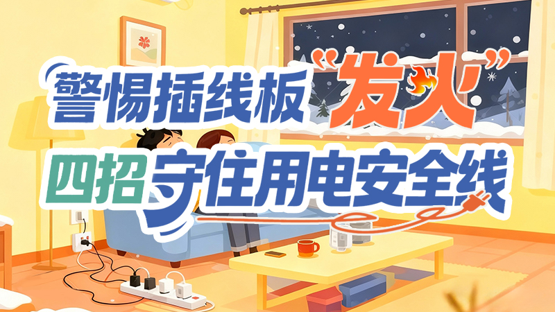 长图|警惕插线板“发火”！四招守住用电安全线