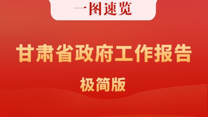 一图速览|甘肃省政府工作报告极简版 